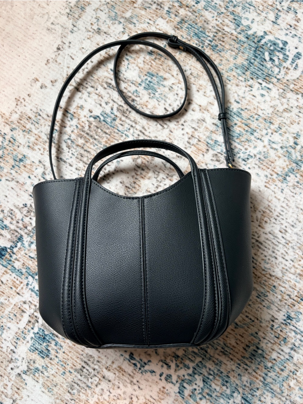 Zara Black Crossbody Tote Bag
